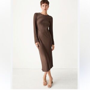 & Other Stories Open-back MIDI Dress, NWT, M